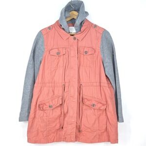 TORRID Twill Hacci Sleeve Anorak Jacket 2X Long Sleeve Hooded Full Zip Cozy Core
